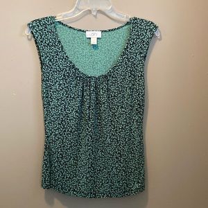 Women’s Ann Taylor Loft Sleeveless Tank Top Blouse, Ruching, Size Extra Small